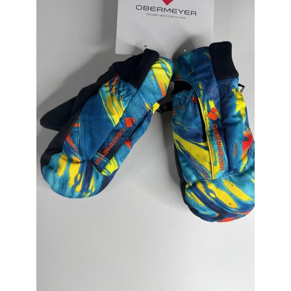 Obermeyer Kids' Thumbs Up Mitten in Sun Rays Youth Size XL 8 NWT
